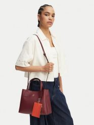 Tommy Hilfiger Torebka Th Icon Mini Satchel AW0AW18722 Brązowy. Brązowe kuferki damskie Tommy Hilfiger, bez wzorów, ze skóry, bez dodatków. Za 649.99 zł.