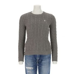 Second life - Bluza damska Crewneck szara - Jak nowy. Szare bluzy damskie Ralph Lauren, bez wzorów, bez ramiączek. Za 255.56 zł.