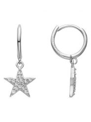 Luxenter Srebrne kolczyki-kreole z cyrkoniami rozmiar: onesize. Szare kolczyki damskie Luxenter, z cyrkonią, srebrne. Za 130.99 zł.