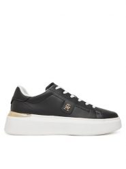 Tommy Hilfiger Sneakersy FW0FW08631 Czarny. Czarne obuwie sportowe damskie Tommy Hilfiger, ze skóry, bez zapięcia. Za 339.99 zł.