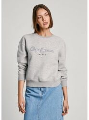 Pepe Jeans Bluza w kolorze jasnoszarym rozmiar: L. Szare bluzy damskie Pepe Jeans, l, bez wzorów, z bawełny, bez kaptura. Za 140.53 zł.