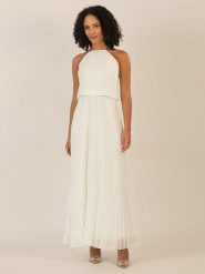 APART Sukienka w kolorze kremowym rozmiar: 40. Brązowe sukienki damskie Apart, bez wzorów, bez ramiączek. Za 260.99 zł.