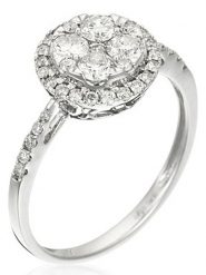 DIAMANTA Złoty pierścionek "Pompadour" z diamentami rozmiar: 54. Szare pierścionki damskie DIAMANTA, z diamentem, złote. Za 5,611.99 zł.