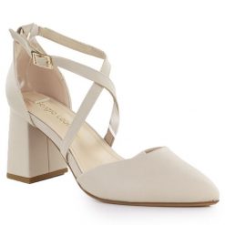 OBUWIE SERGIO LEONE. Czółenka damskie Sergio Leone, bez wzorów, ze skóry ekologicznej, bez obcasa. Za 139.99 zł.