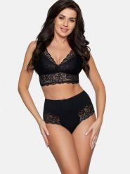 Figi Model BBL 187 Black - Babell. Czarne figi Babell, w ażurowe wzory, z bawełny. Za 64.45 zł.