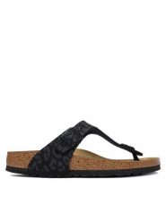 Birkenstock Japonki Gizeh 1032082 Czarny. Czarne klapki damskie Birkenstock, bez wzorów, ze skóry, bez obcasa, bez zapięcia. Za 449.99 zł.