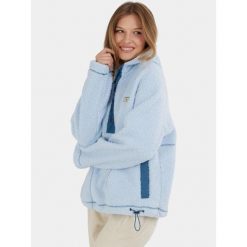 Bluza Damska Fundango Juniper Pile. Niebieskie bluzy damskie FUNDANGO, bez wzorów, z polaru. Za 319.90 zł.