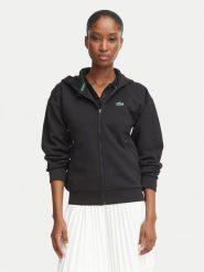 Lacoste Bluza SF0167 Czarny Regular Fit. Czarne bluzy damskie Lacoste, bez wzorów, z syntetyku, bez kaptura. Za 594.99 zł.