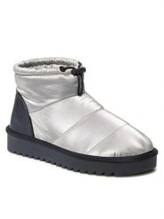 Jenny Fairy Botki WS5918-10 Srebrny. Szare botki damskie Jenny Fairy, z materiału, bez obcasa, na płaskiej podeszwie, bez zapięcia. Za 69.99 zł.