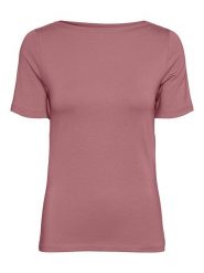 Vero Moda Koszulka "Vmpanda" w kolorze jasnoróżowym rozmiar: XS. Różowe bluzki damskie Vero Moda, xs, bez wzorów, z bawełny, bez kołnierzyka, bez ramiączek. Za 37.30 zł.