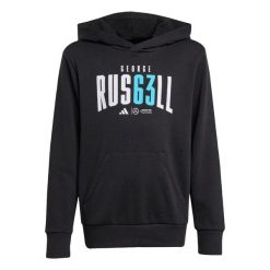 Bluza z kapturem Mercedes - AMG Petronas Formula One Team George Russell. Czarne bluzy damskie Adidas, m, bez wzorów, z kapturem. Za 259.00 zł.