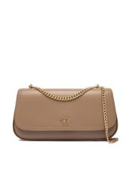 Calvin Klein Torebka Ck Convertible Chain Small Bag LV04F3172G Beżowy. Brązowe torebki wieczorowe damskie Calvin Klein, bez wzorów, ze skóry, bez dodatków. Za 529.99 zł.