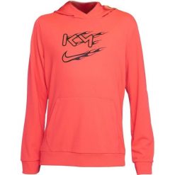 Bluza z kapturem Nike Dri-FIT Kylian Mbappé 128–134. Czerwone bluzy damskie Nike, bez wzorów, z poliesteru, z kapturem. Za 236.99 zł.