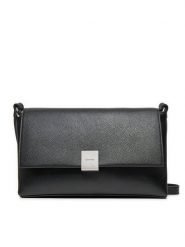 Calvin Klein Torebka Ck Plaque Medium Shoulder Bag K60K612783 Czarny. Czarne torebki klasyczne damskie Calvin Klein, ze skóry, bez dodatków. Za 289.99 zł.