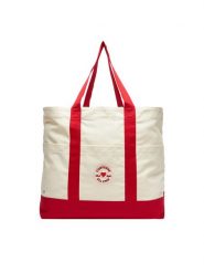 Converse Torebka 10028311-A01 Beżowy. Brązowe shopper bag Converse, bez wzorów, z materiału, bez dodatków. Za 149.99 zł.