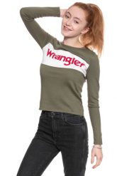 DAMSKI SWETER WRANGLER INTARISA KNIT DEEP LICHEN GRN W800SPW1X 112132198. Brązowe swetry klasyczne damskie Wrangler, m, bez kołnierzyka. W wyprzedaży za 49.99 zł.