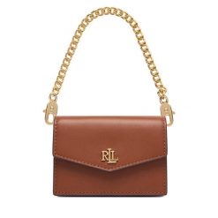 Torebka LAUREN RALPH LAUREN. Brązowe torebki wieczorowe damskie Lauren Ralph Lauren, bez wzorów, bez dodatków. Za 579.99 zł.