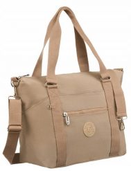 Duży shopper damski z tkaniny nylonowej - Peterson. Shopper bag Peterson, bez wzorów, z nylonu, bez dodatków. Za 83.99 zł.