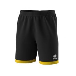 Szorty Errea Barney. Czarne spodenki sportowe damskie ERREA, m, z aplikacjami, z materiału, z standardowym stanem, do biegania. Za 112.50 zł.