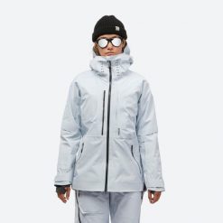 Kurtka narciarska damska Wedze FR900. Niebieskie kurtki damskie WED'ZE, na zimę, xs, bez wzorów, z materiału, bez kaptura. Za 899.99 zł.