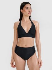 4F Góra od bikini damska - czarna XL. Czarne bikini 4F, bez wzorów, z elastanu. W wyprzedaży za 59.99 zł.