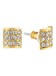 MENTHE À L'O Pozłacane kolczyki-wkrętki z kryształami rozmiar: onesize. Żółte kolczyki damskie MENTHE À L'O, z kryształem, metalowe. Za 122.38 zł.