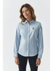 TATUUM Koszula "Eliza" w kolorze błękitnym rozmiar: 42. Niebieskie koszule damskie TATUUM, z aplikacjami, bez kołnierzyka, bez ramiączek. Za 135.17 zł.