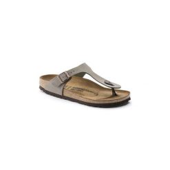 Japonki damskie Birkenstock Gizeh. Szare klapki damskie Birkenstock, bez wzorów, bez obcasa, bez zapięcia. Za 359.00 zł.