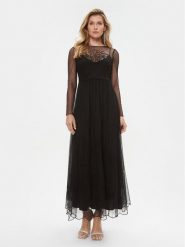 TWINSET Sukienka wieczorowa 232TP2101 Czarny Regular Fit. Czarne sukienki damskie Twinset, bez wzorów, z syntetyku, wizytowe, bez ramiączek. Za 1,669.00 zł.