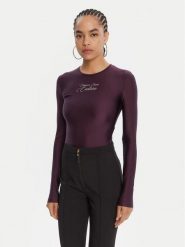 Versace Jeans Couture Body 79HAM2A1 N0008 Fioletowy Slim Fit. Fioletowe body i gorsety Versace Jeans Couture, bez wzorów, z jeansu. Za 589.99 zł.