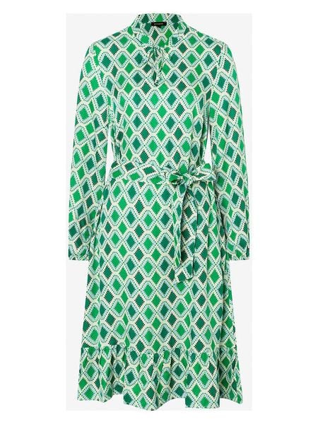 More & More Sukienka w kolorze zielono-białym rozmiar: 40. Białe sukienki damskie More & More, bez wzorów, z tkaniny, klasyczne, bez ramiączek. Za 139.87 zł.