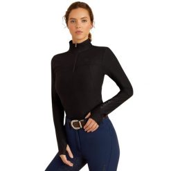 Kurtka jeździecka 1/4 zamek kobiet Ariat Lowell 3.0. Czarne kurtki damskie Ariat, na lato, xs, bez wzorów, z dzianiny, bez kaptura. Za 273.50 zł.