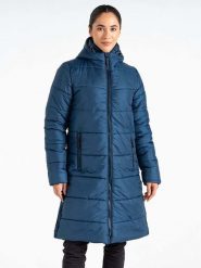 Dare 2b Płaszcz pikowany "Distinguish" w kolorze granatowym rozmiar: 40. Niebieskie płaszcze damskie Dare 2b, bez wzorów, bez kaptura. Za 259.74 zł.