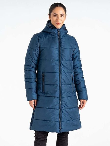 Dare 2b Płaszcz pikowany "Distinguish" w kolorze granatowym rozmiar: 40. Niebieskie płaszcze damskie Dare 2b, bez wzorów, bez kaptura. Za 267.92 zł.