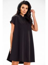 Awama Sukienka w kolorze czarnym rozmiar: L/XL. Czarne sukienki damskie Awama, bez wzorów, bez ramiączek. Za 79.21 zł.