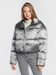 Calvin Klein Kurtka zimowa High Shine Metallic K20K204688 Srebrny Regular Fit. Szare kurtki damskie Calvin Klein, na zimę, xl, bez wzorów, z syntetyku, bez kaptura. Za 1,499.00 zł.