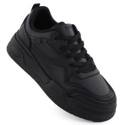 Półbuty sportowe czarne Big Star SS274589. Czarne półbuty damskie Big Star, bez wzorów, ze skóry ekologicznej, bez obcasa, bez zapięcia. Za 229.99 zł.