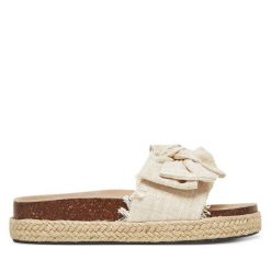 Espadryle DeeZee. Brązowe espadryle damskie DeeZee, bez wzorów, bez obcasa. Za 119.99 zł.