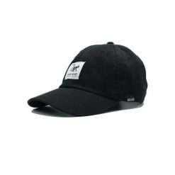 Czapka bejsbolowa - Bawełna organiczna - Niestrukturalna (Czarny). Czarne czapki damskie SURF MONKEY, bez wzorów, z bawełny. Za 179.95 zł.