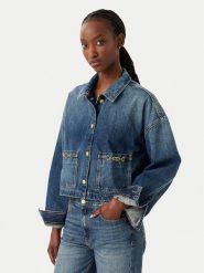 Tommy Hilfiger Kurtka jeansowa WW0WW50962 Niebieski Regular Fit. Niebieskie kurtki damskie Tommy Hilfiger, l, bez wzorów, z jeansu, bez kaptura. Za 699.99 zł.