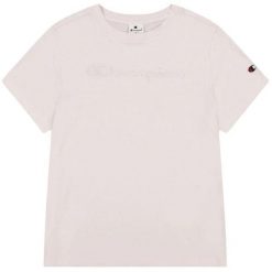 Damska Koszulka. Czerwone bluzki damskie Champion, bez wzorów, casualowe, bez kołnierzyka, bez ramiączek. Za 134.99 zł.