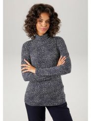 Aniston Koszulka w kolorze granatowo-białym rozmiar: 42. Niebieskie koszulki damskie Aniston, bez wzorów, bez kołnierzyka, bez ramiączek. Za 61.45 zł.