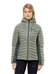 Jack Wolfskin Kurtka pikowana "Routeburn Pro" w kolorze zielonym rozmiar: M. Zielone kurtki damskie Jack Wolfskin, m, bez wzorów, bez kaptura. Za 461.21 zł.