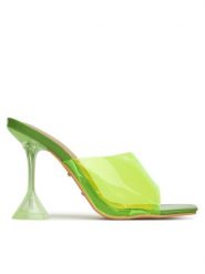 DeeZee Klapki ZALHT-01 Zielony. Zielone klapki damskie DeeZee, bez wzorów, z syntetyku, bez obcasa, bez zapięcia. Za 149.99 zł.