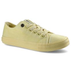 Żółte Trampki Big Star Damskie Modne Obuwie. Żółte trampki damskie Big Star, bez wzorów, z dresówki, bez zapięcia. Za 99.99 zł.