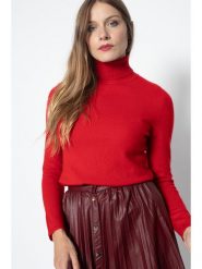 Perfect Cashmere Kaszmirowy golf "Ashley" w kolorze czerwonym rozmiar: M. Czerwone golfy damskie Perfect Cashmere, m, bez wzorów, z kaszmiru, bez ramiączek. Za 316.99 zł.