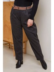Curvy Lady Spodnie chino w kolorze antracytowym rozmiar: 48/50. Czarne spodnie materiałowe damskie Curvy Lady, bez wzorów, z tkaniny. Za 127.35 zł.