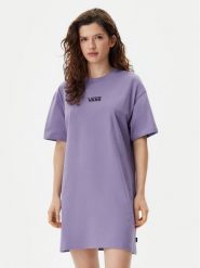 Vans Sukienka codzienna Center Vee VN0A4RU2 Fioletowy Oversize. Fioletowe sukienki damskie Vans, bez wzorów, z bawełny, bez ramiączek. Za 129.99 zł.
