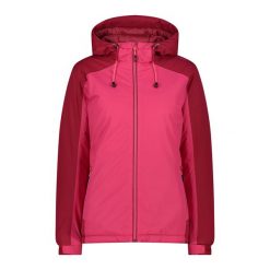 Kurtka damska z kapturem ripstop CMP. Czerwone kurtki damskie CMP, bez wzorów, z kapturem. Za 389.00 zł.