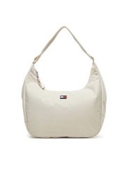 Tommy Jeans Torebka Tjw Urban Large AW0AW17569 Beżowy. Brązowe shopper bag Tommy Jeans, bez wzorów, z jeansu, bez dodatków. Za 269.99 zł.